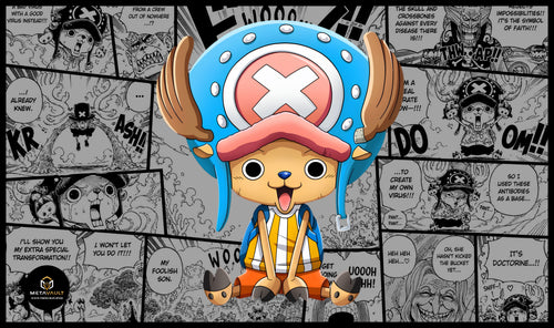 Chopper One Piece TCG playmat full manga design, 24x14 inch premium anime playmat