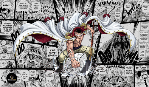 Edward Newgate Whitebeard Manga Edition One Piece TCG playmat full design, 24x14 inch premium anime playmat