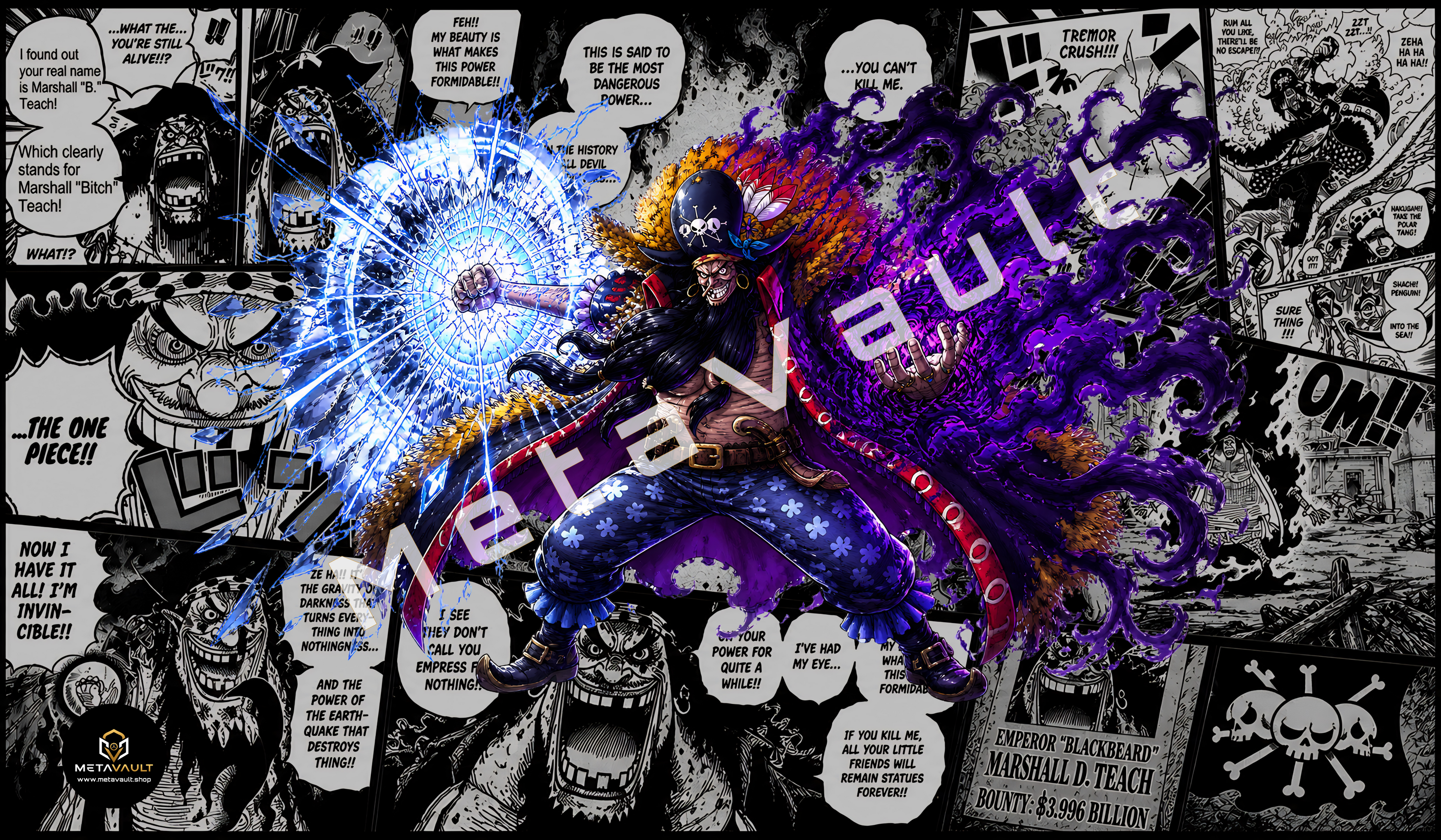 Blackbeard One Piece Playmat | Marshall D Teach TCG Anime Playmat