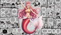 Princess Shirahoshi Manga Edition One Piece TCG playmat by MetaVault featuring full-color Shirahoshi artwork surrounded by black-and-white manga panels.